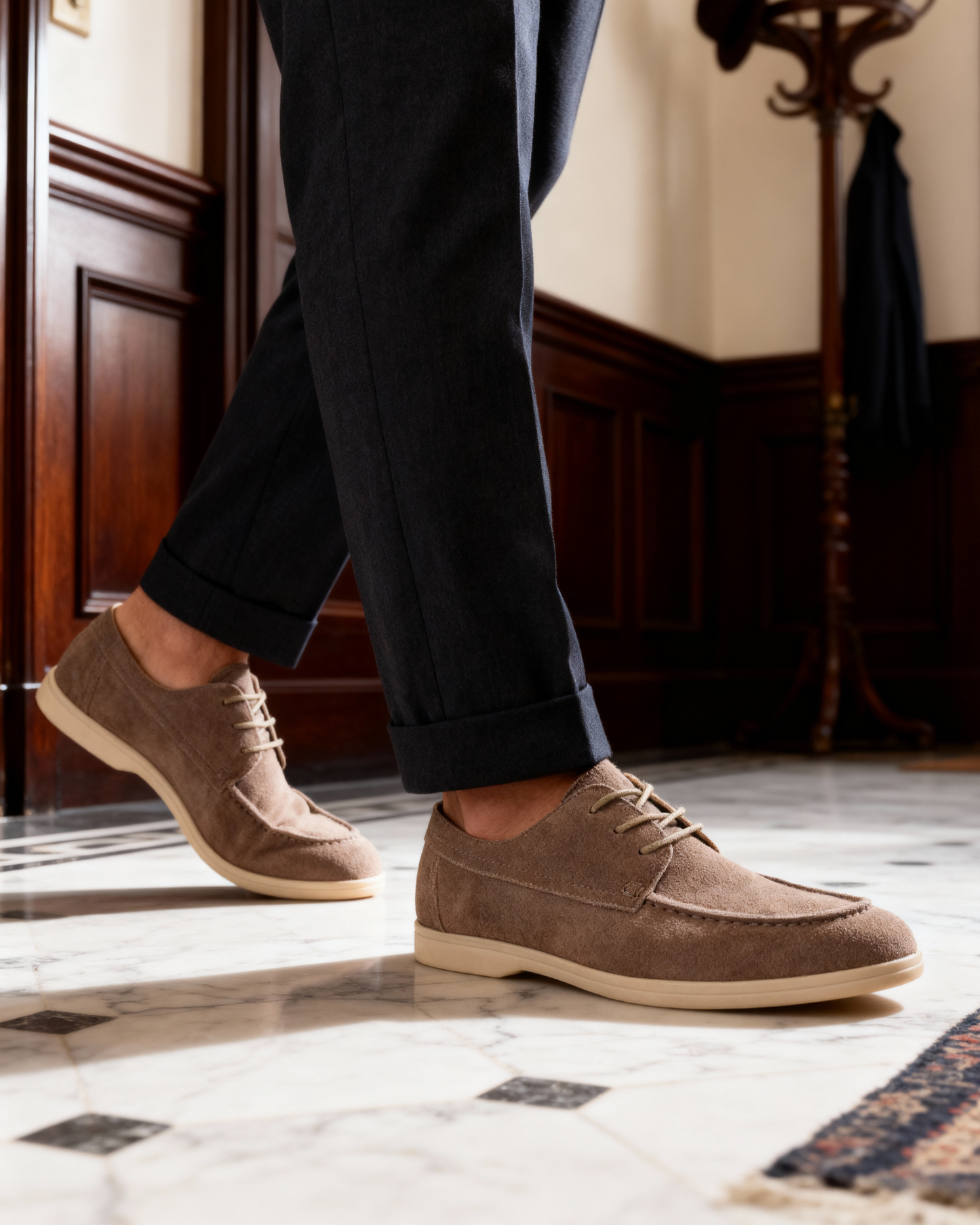 Zapatos de cordones de ante de primera calidad