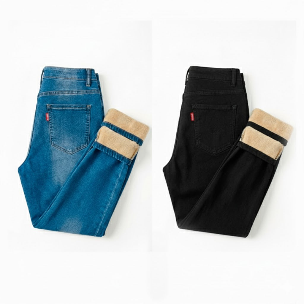 Lipojeans Thermo CozyFleece Set [Blue & Black Bundle]